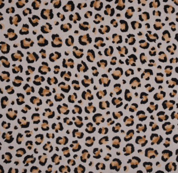 Decostoffen Panterprint linnenlook