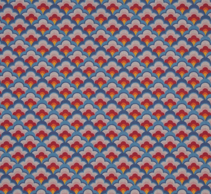 Grafische bloemenmotief digitale print stof