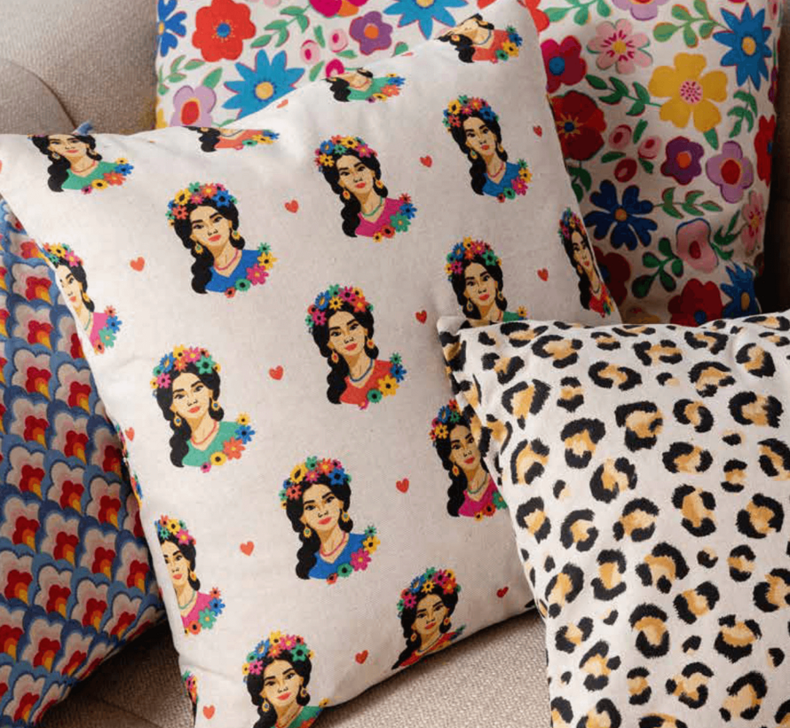 Felle kleuren bloemen digitale print stof