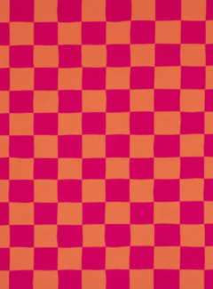 Decostoffen Roze en oranje blokjes digitale print