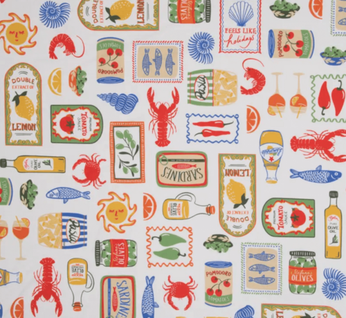 Decostoffen Mediterrane digitale print stof