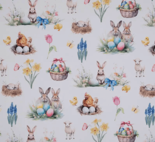 Decostoffen Pasen digitale print stof