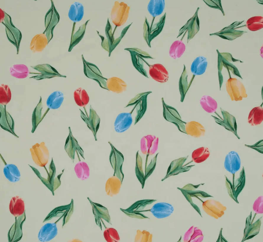 Tulpen digitale print stof