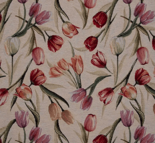 Decostoffen Tulpen gobelin stof