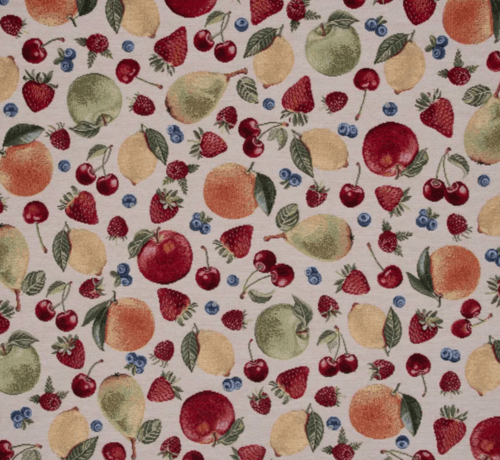 Decostoffen Fruitprint gobelin stof