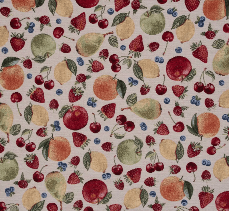 Fruitprint gobelin stof