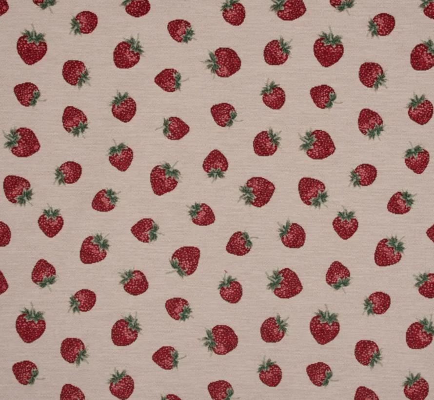 Aardbeien gobelin stof