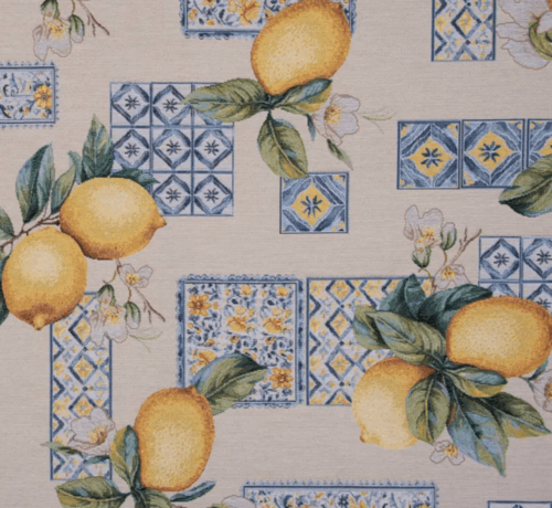 Decostoffen Citroenen gobelin stof