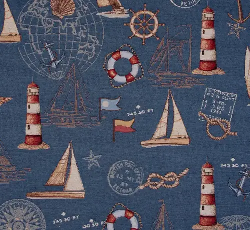 Decostoffen Vissen gobelin stof