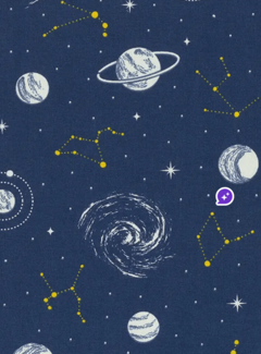 Decostoffen Sterrenhemel half panama glow in the dark