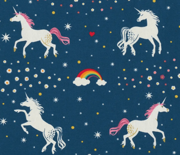 Decostoffen Eenhoorn glow in the dark half panama