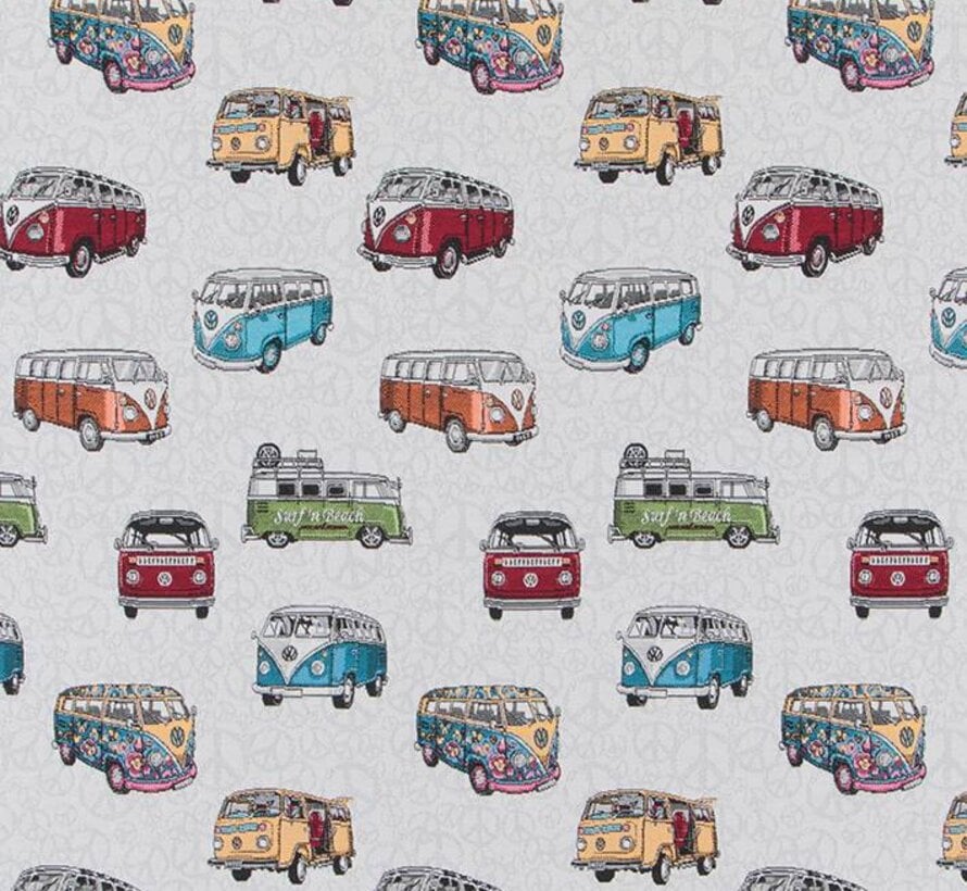 Volkswagen bus jacquard op meubelstof - Copy