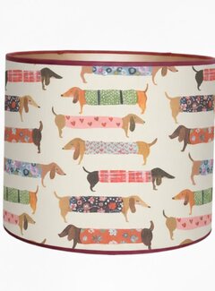 Decostoffen Teckel lampenkap stof