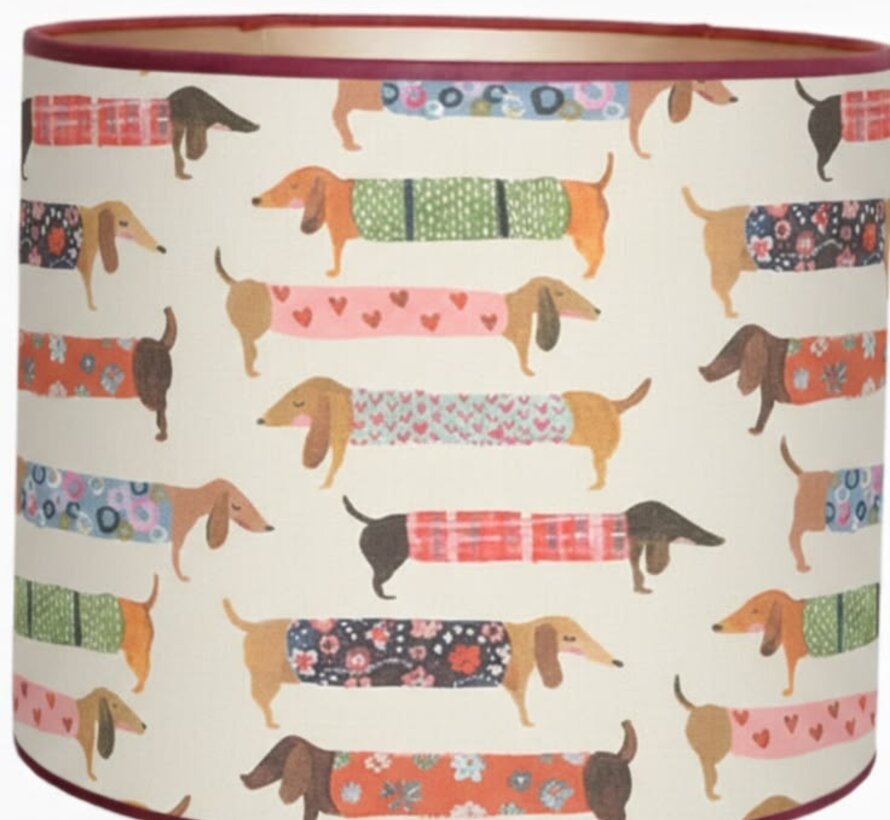 Teckel lampenkap stof