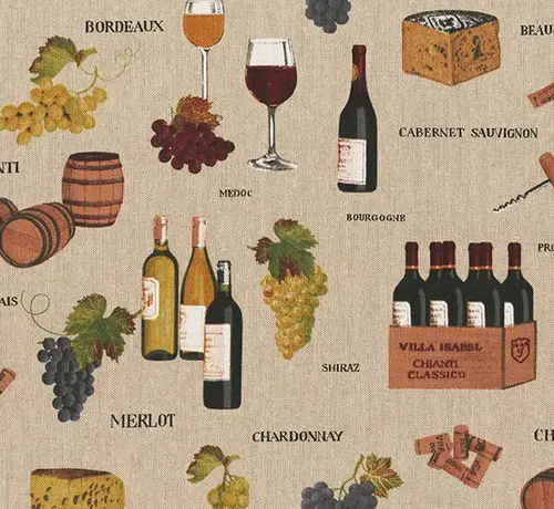 Decostoffen Wijnproeverij linnenlook