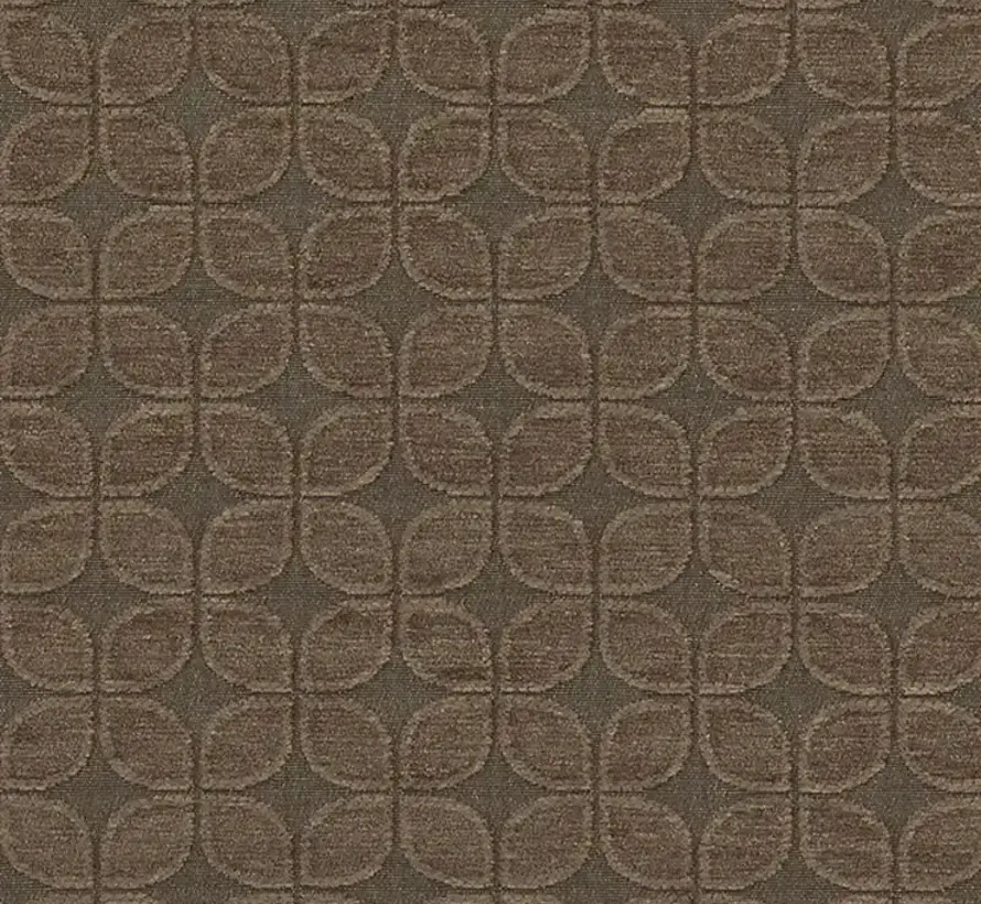 Retro bruin jacquard chenille