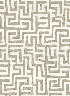 Decostoffen Doolhof beige wit jacquard