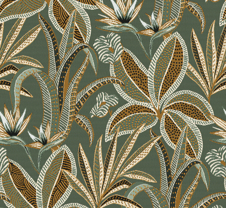 Groene bladeren jacquard