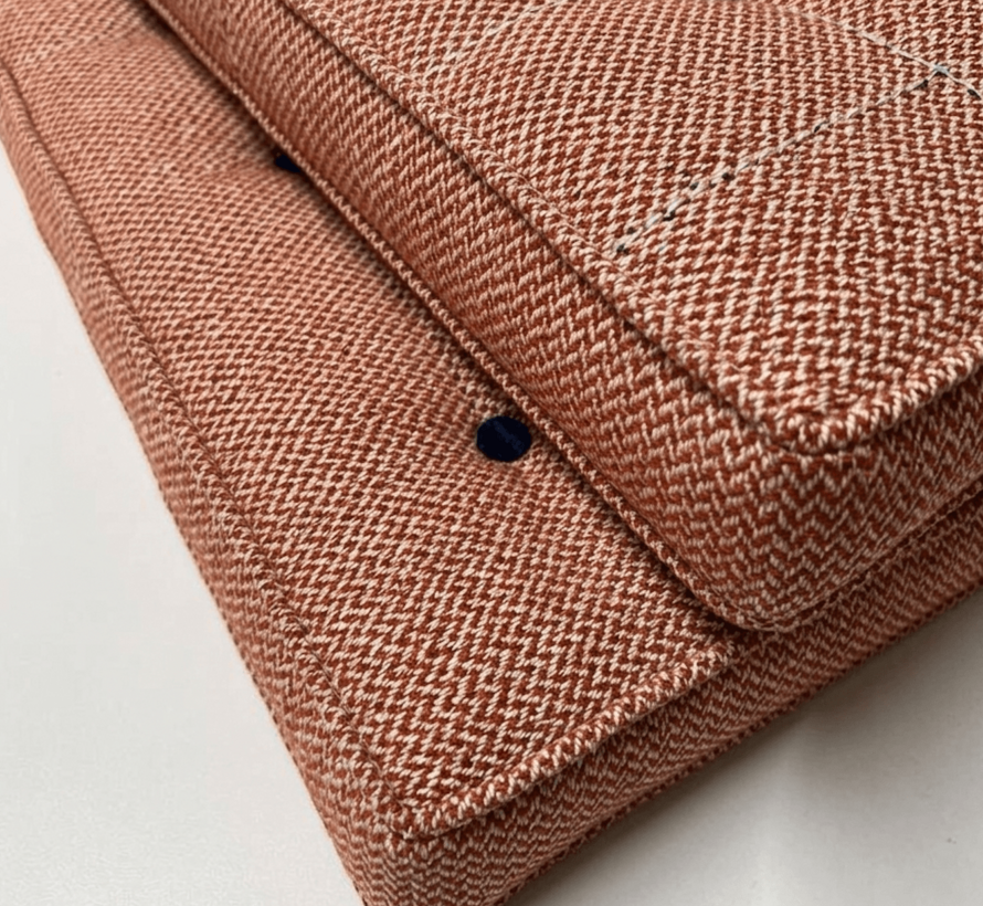 Terracotta/beige outdoor stof