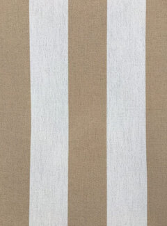 Decostoffen Beige/wit gestreepte outdoor
