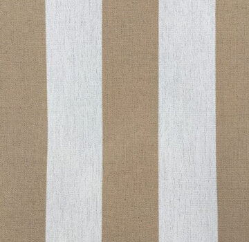 Decostoffen Beige/wit gestreepte outdoor