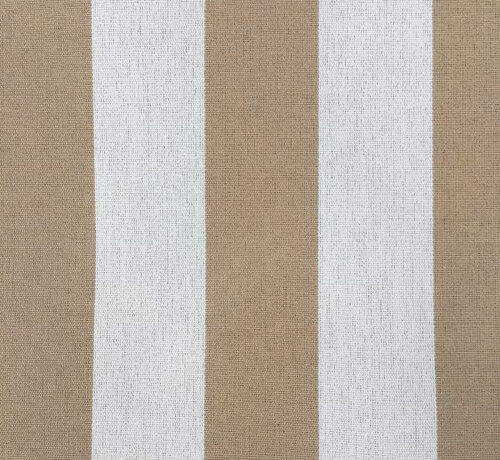 Decostoffen Beige/wit gestreepte outdoor stof