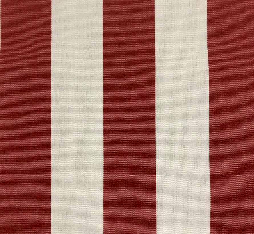 Rood/wit gestreepte outdoor stof