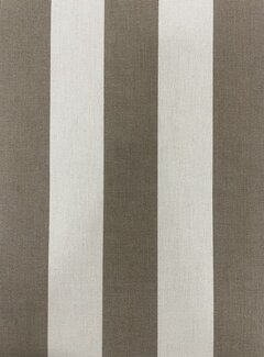 Decostoffen Taupe/wit gestreepte outdoor