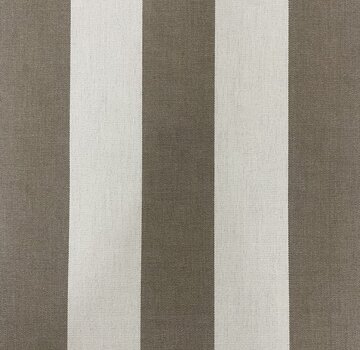 Decostoffen Taupe/wit gestreepte outdoor
