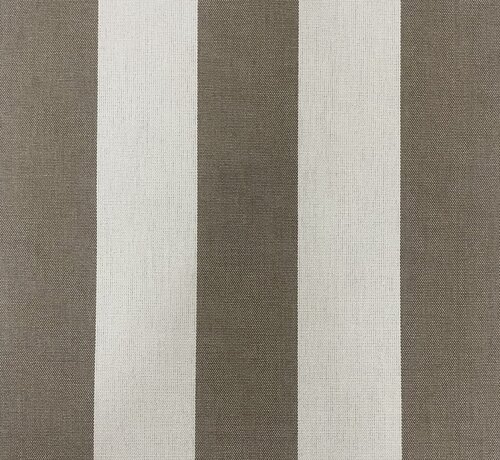 Decostoffen Taupe/wit gestreepte outdoor stof