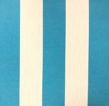 Decostoffen Turquoise/wit gestreepte outdoor