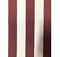 Bordeaux/wit gestreepte outdoor stof