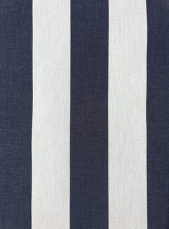 Decostoffen Donkerblauw/wit gestreepte outdoor