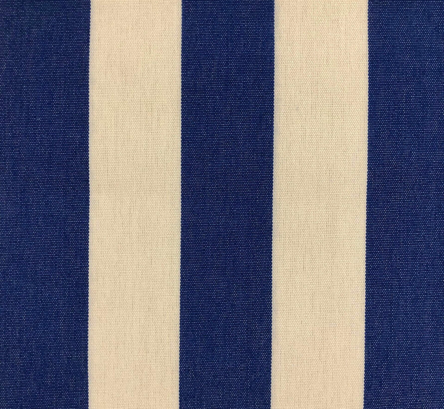 Blauw/wit gestreepte outdoor stof