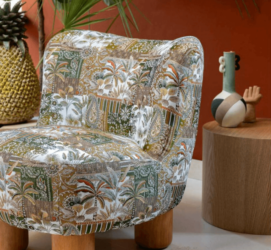 Palmbomen goud jacquard
