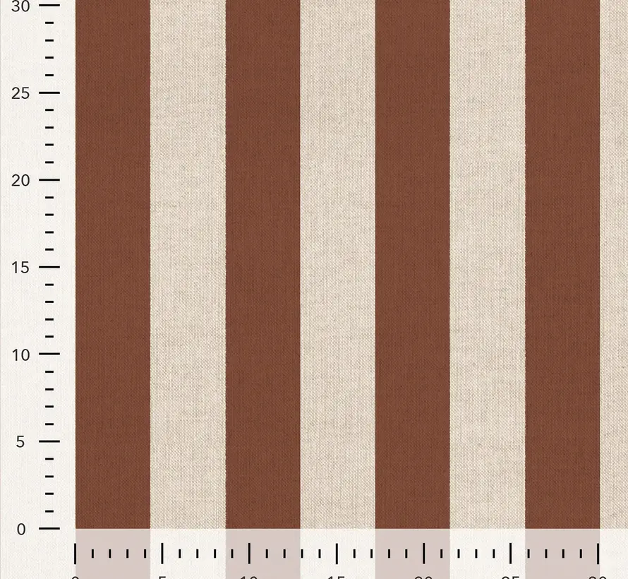 Terracotta strepen linnenlook