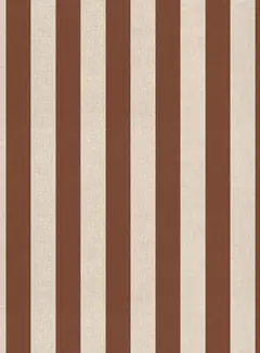 Decostoffen Terracotta strepen linnenlook