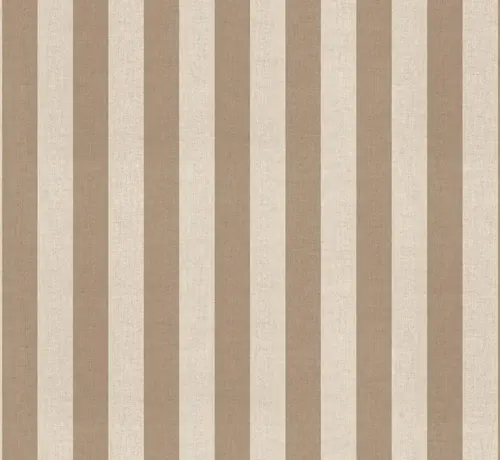 Decostoffen Beige strepen linnenlook