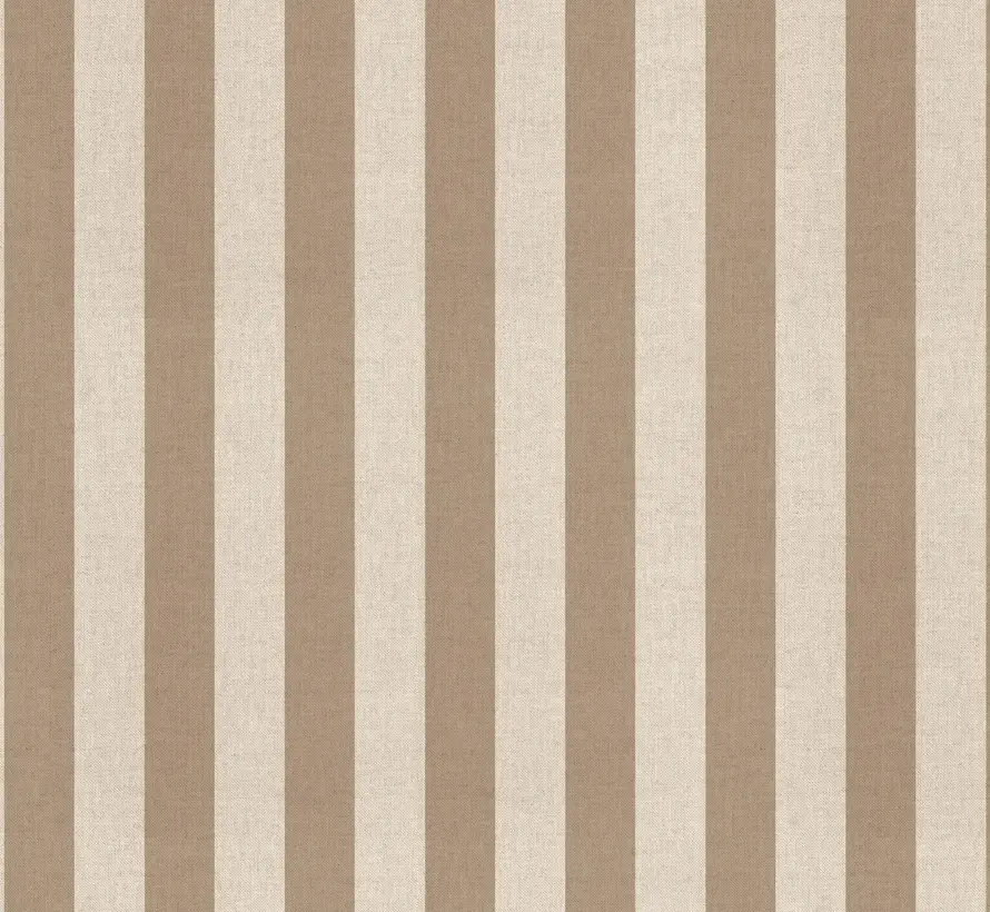 Beige strepen linnenlook