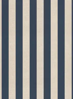 Decostoffen Denim blauwe strepen linnenlook