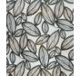 Groene bladeren ecru jacquard