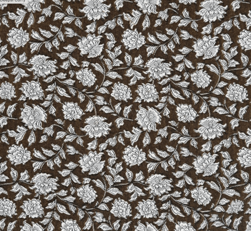 Decostoffen Bloemen curry jacquard