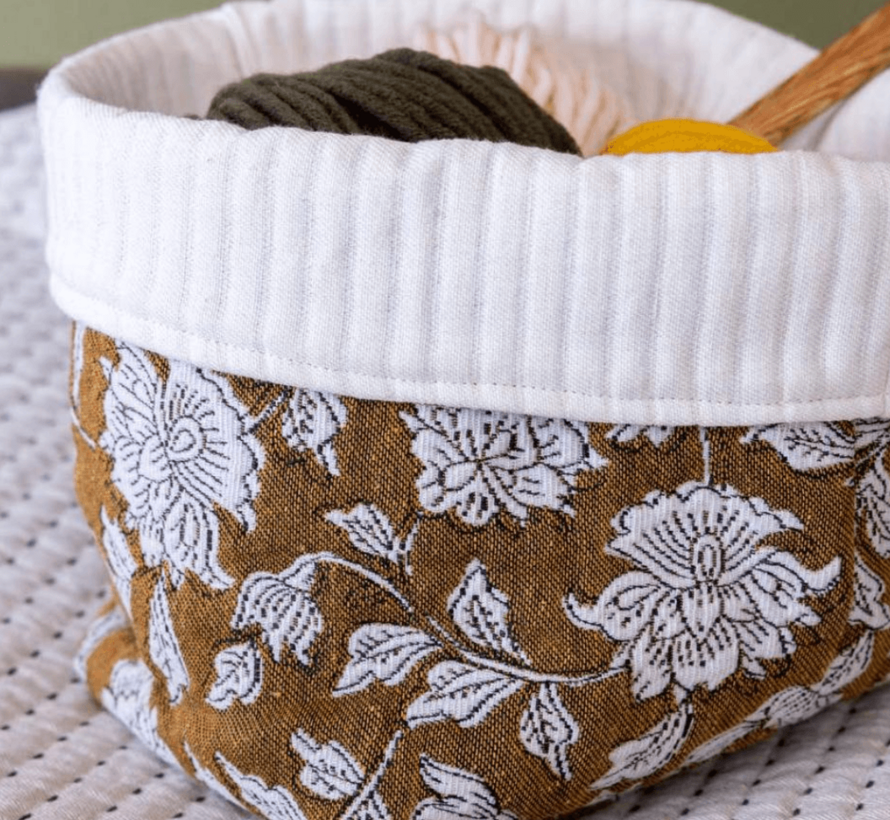 Bloemen groen jacquard