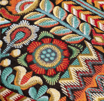 Decostoffen Kleurrijk patroon jacquard