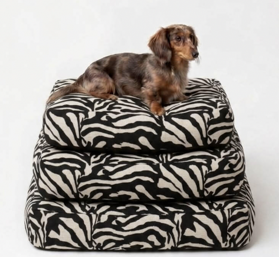 Zebra print gobelin stof