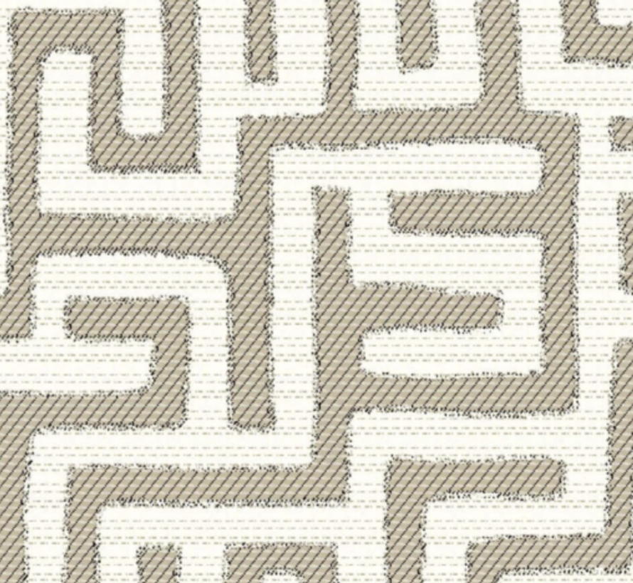Doolhof beige wit jacquard