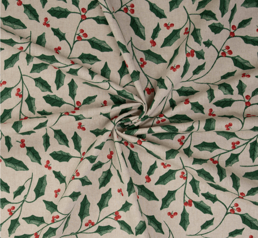 Kersttakken groen rood linnenlook