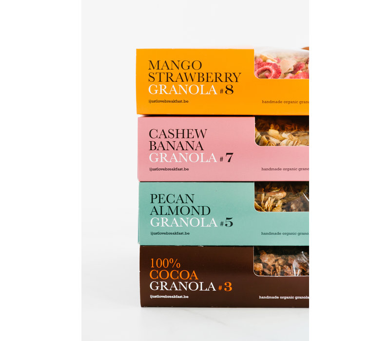 Handgemaakte BIO granola #5 Pecan-Almond Fanbox (700g)