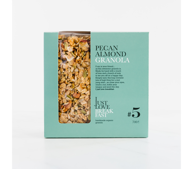 Handgemaakte BIO granola #5 Pecan-Almond Fanbox (700g)