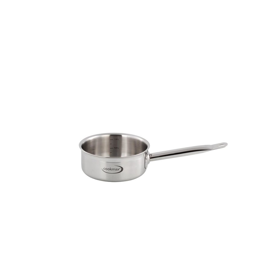 Stielkasserolle flach "Cookmax Gourmet" Ø 20 cm, H: 9 cm. Inhalt 2,8L